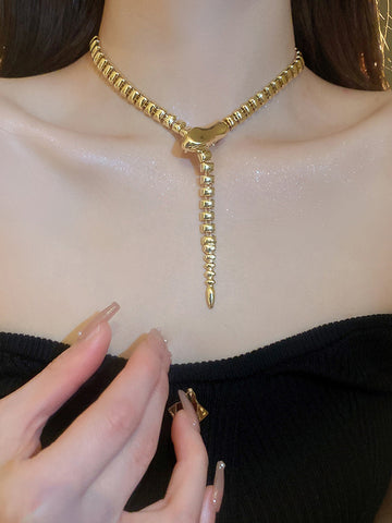 Normcore Snake Shape Solid Color Necklaces Accessories