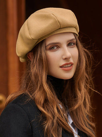 Vintage Adjustable Solid Color Beret
